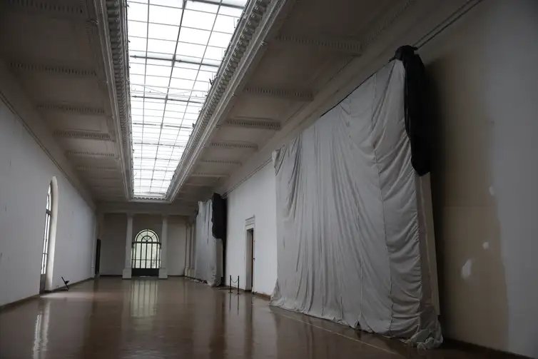 Rio de Janeiro (RJ) 13/01/2025 – Fechado desde 2020, o Museu Nacional de Belas Artes celebra 88 anos com exibição do andamento de sua reforma estrutural e palestra com arquitetos que trabalham no projeto. Foto: Fernando Frazão/Agência Brasil