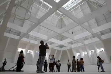 Rio de Janeiro (RJ) 13/01/2025 – Visita à cúpula do  Museu Nacional de Belas Artes, que celebra 88 anos com exibição do andamento de sua reforma estrutural e palestra com arquitetos que trabalham no projeto. Foto: Fernando Frazão/Agência Brasil