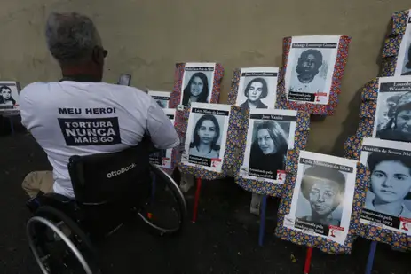 São Paulo (SP) 31/03/2024 - Ato 60 Anos do Golpe de 64 na frente do DOI-CODI em São Paulo.
Foto: Paulo Pinto/Agência Brasil