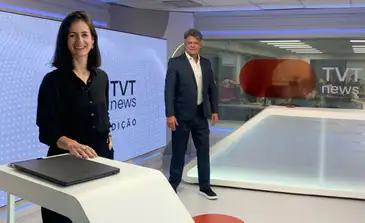 Arquivo do site Brasília (DF) 09/05/2025 - Há 35 anos, jornais e sites do país publicam conteúdo da Agência Brasil. ( Apresentadores de um dos principais telejornais da TVT News). Foto Arquivo do site