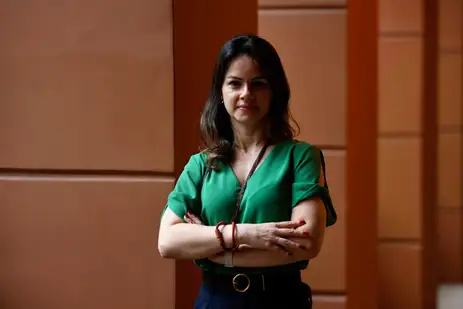 Belém (PA), 07/06/2025 - Mariana Plum, especialista em Defesa e Clima, e pensadora da segurança nacional, se apresenta no TEDx Amazônia, no Theatro da Paz, centro da cidade. Foto: Tânia Rêgo/Agência Brasil
