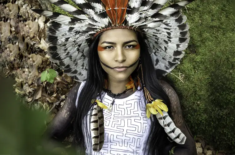 Brasília - 21/11/2025 -Juma Xipaia denuncia impactos de megaempreendimentos na Amazônia. Foto: Evelyn Lynam