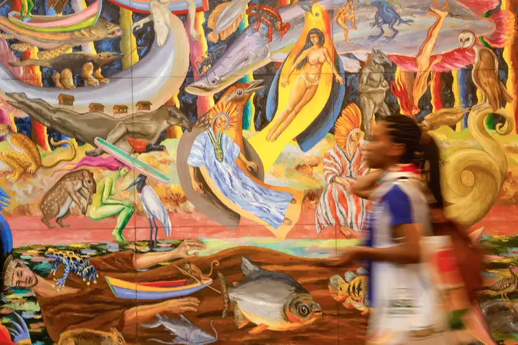 Tânia Rêgo/Agência Brasil Belém (PA), 10/11/2025 - Pavilhões dos países e movimentação na Blue Zone da COP30. Foto: Tânia Rêgo/Agência Brasil