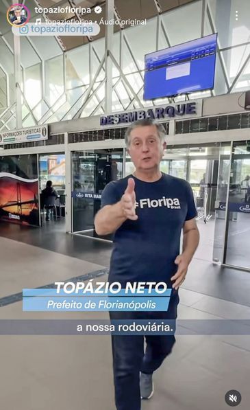 Frame topaziofloripa/instagram São Paulo (SP), 07/11/2025 – Prefeito de Florianópolis faz controle da entrada de pessoas na cidade.
Frame topaziofloripa/instagram