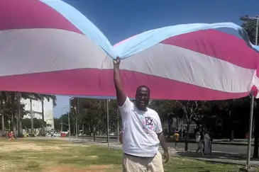 Rio de Janeiro (RJ), 22/11/2025 - Marcha Trans & Travesti do Rio. O coordenador-geral da Marcha, Gab Van. Foto: Felipe Martins/Divulgação