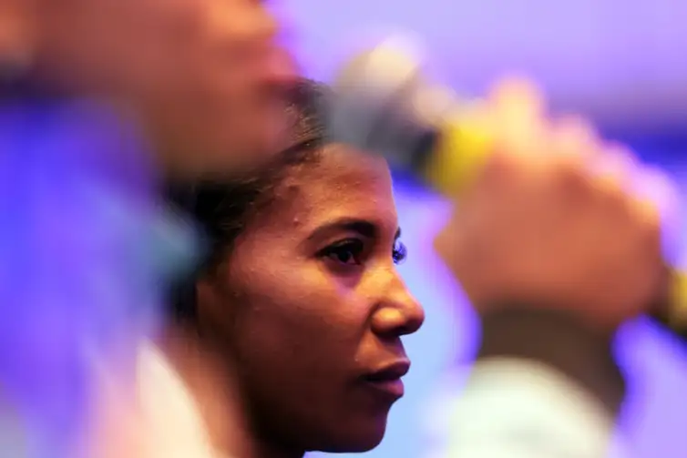 São Paulo (SP), 30/12/2025 - A corredora brasileira Jeane dos Santos, durante entrevista coletiva dos atletas de elite da 100ª Corrida de São Silvestre. Foto: Paulo Pinto/Agência Brasil