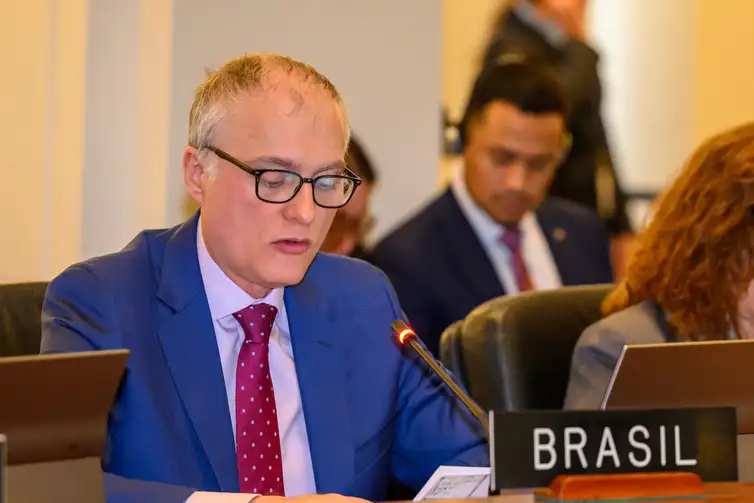 Juan Manuel Herrera/OEA Washington (DC), 06/01/2026 - Embaixador Benoni Belli participa de reunião Especial do Conselho Permanente da OEA. Foto: Juan Manuel Herrera/OEA